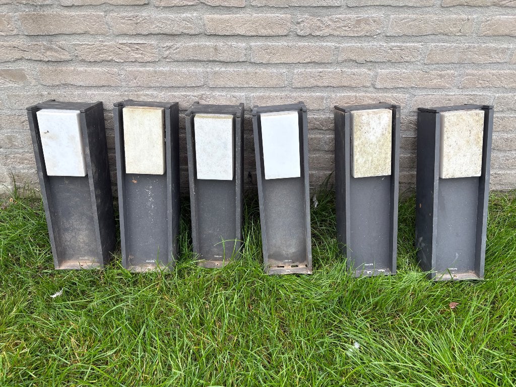 6x Philips tuinlamp, Tuin en Terras, Gebruikt, Minder dan 50 watt, Staande lamp, Aluminium
