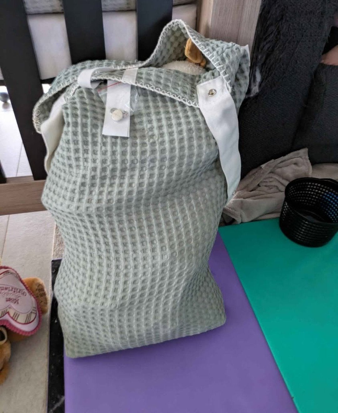 Boxzak wafel Koeka shadow green, Ophalen