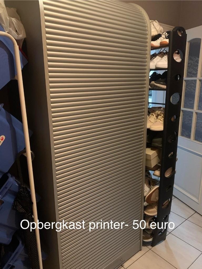 opbergkast computer/printer, Huis en Inrichting, Kasten | Roldeurkasten en Archiefkasten, Ophalen, 100 tot 150 cm, 200 cm of meer