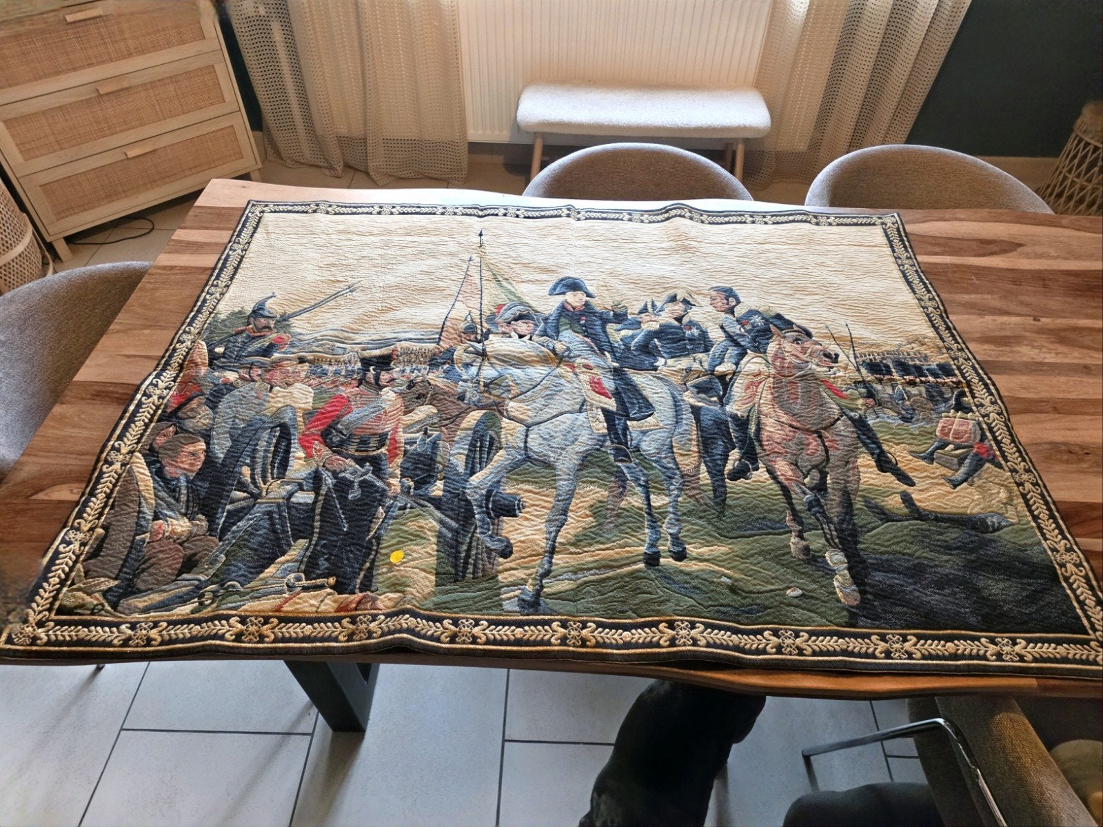 grande tapisserie des flandres napoleon metrax craye 100×140, Antiquités & Art, Enlèvement