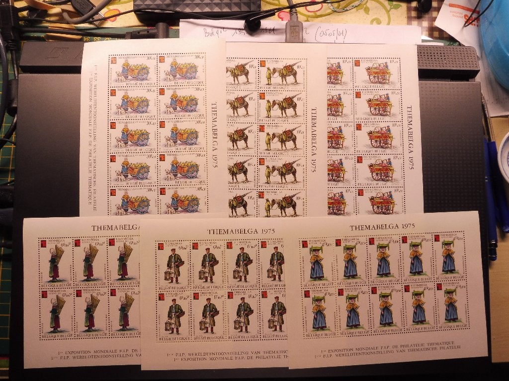 België Blokken en zwart wit vellen (0307/01), Ophalen of Verzenden, Postfris, Overig, Postfris