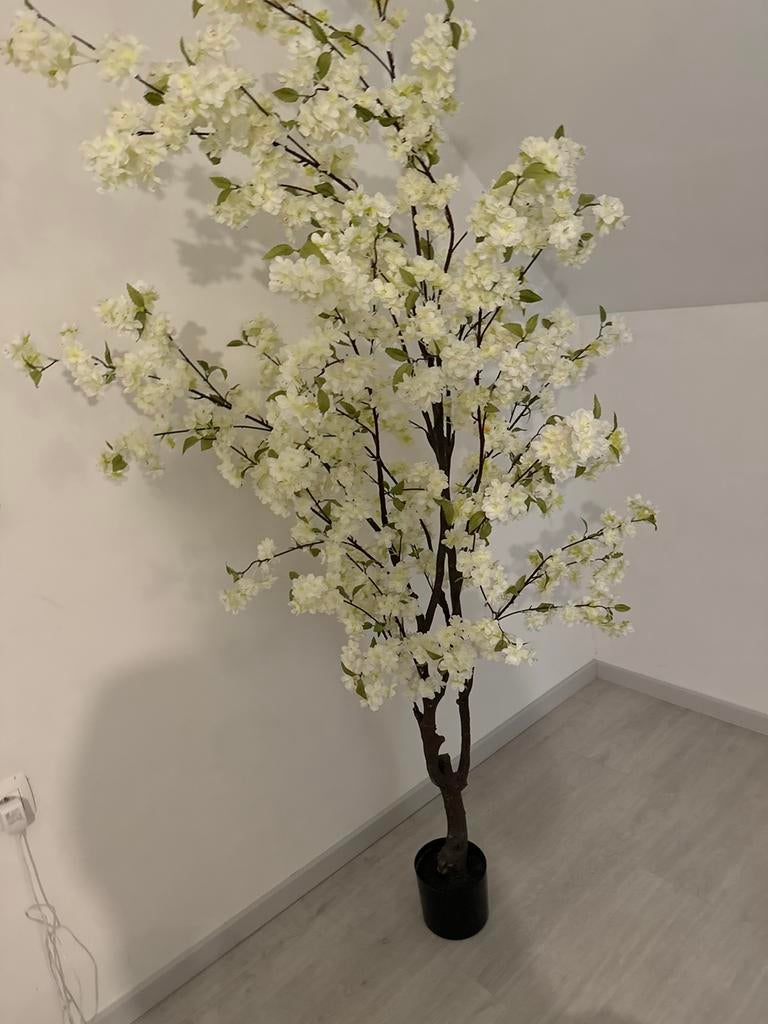 Witte kunst bloesemboom, Huis en Inrichting, Ophalen of Verzenden, Zo goed als nieuw