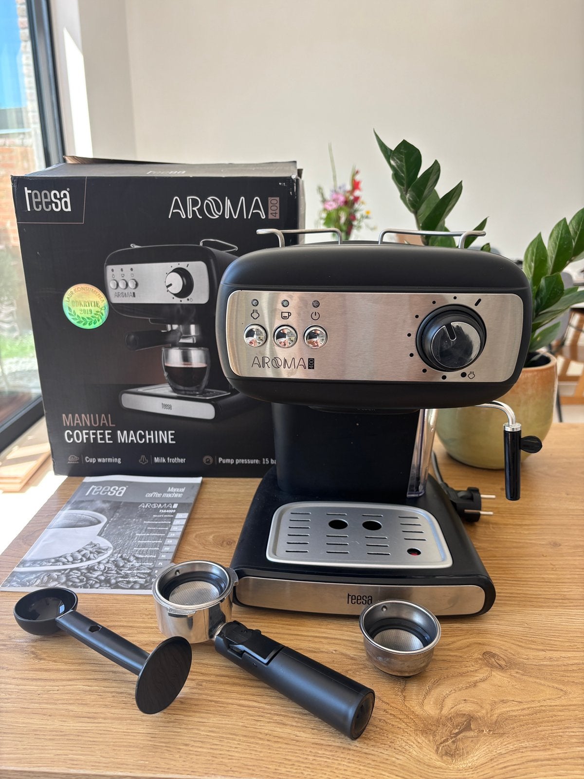 Espressomachine manueel met piston, Elektronische apparatuur, Koffiezetapparaten, Ophalen, Gemalen koffie, Afneembaar waterreservoir