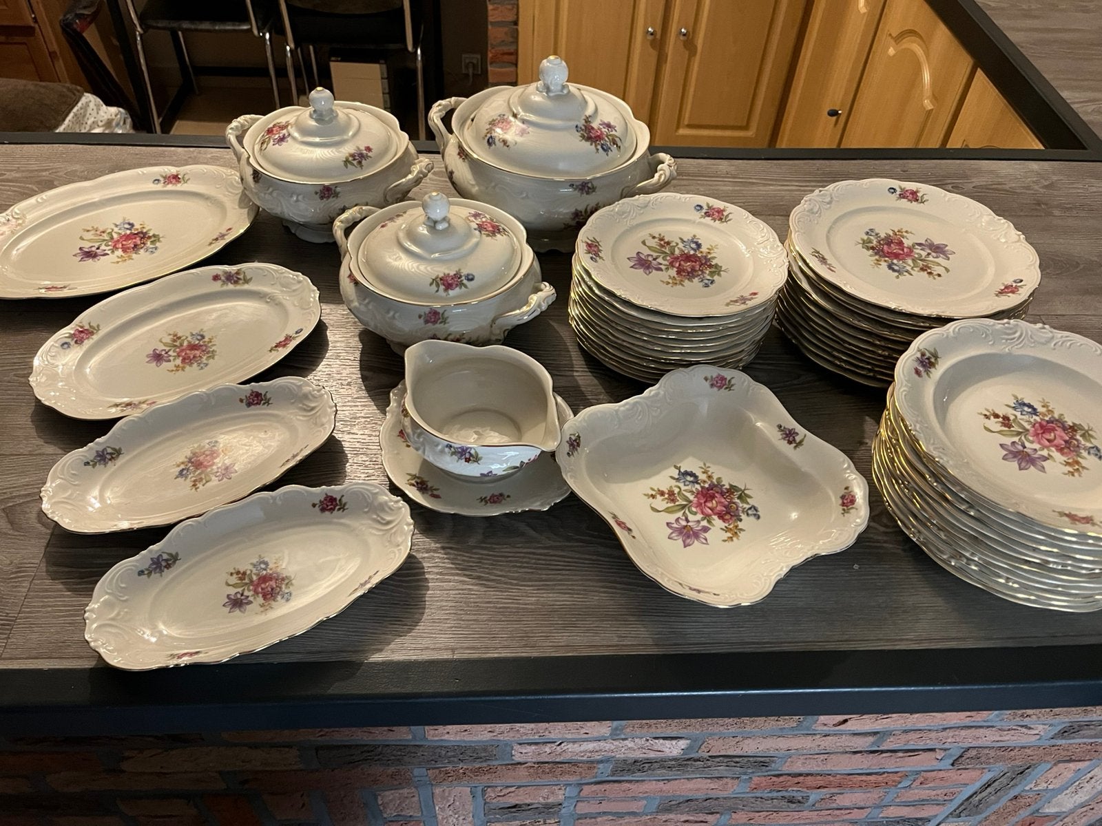 12 deling eetservies, Ophalen