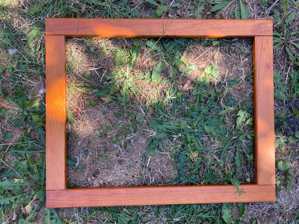 Cadre pour miroir encadrement de miroir 55,5cm x45,5 x2,5, Cadre miroir, Marron, Avec système de suspension, 45 cm