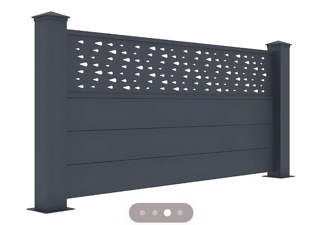 Clôture/clôture de jardin BAZIO anthracite — Hauteur 8, Jardin & Terrasse, Enlèvement, Aluminium