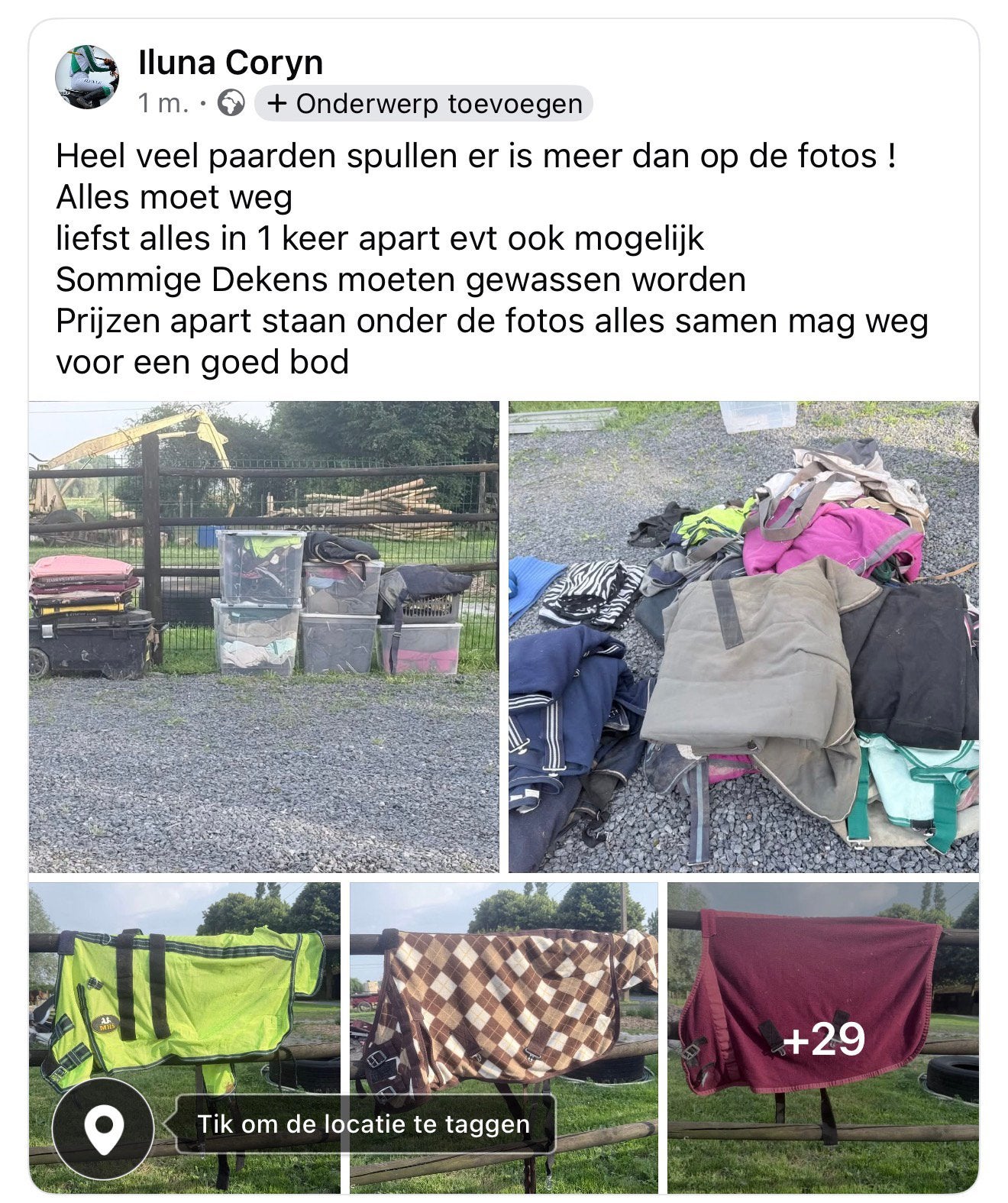 Heel veel paarden spullen, Enlèvement, Utilisé, Autres espèces