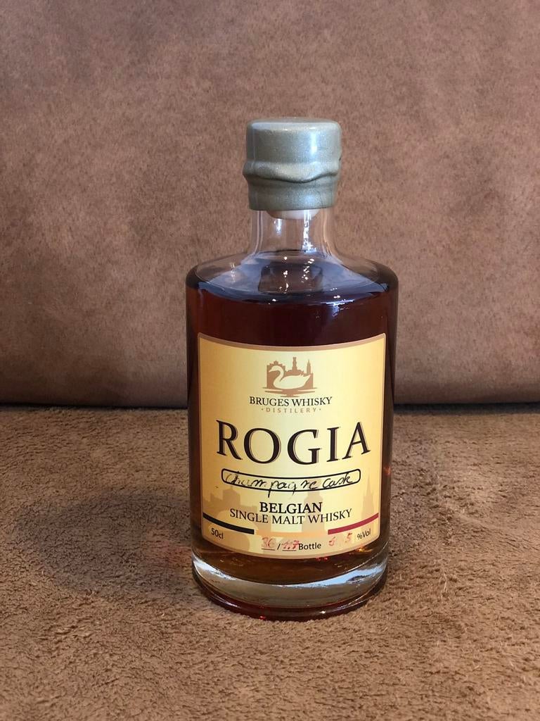 Bruges Whisky Rogia Single Malt Champagne Cask., Verzamelen, Ophalen of Verzenden, Nieuw, Champagne, Vol