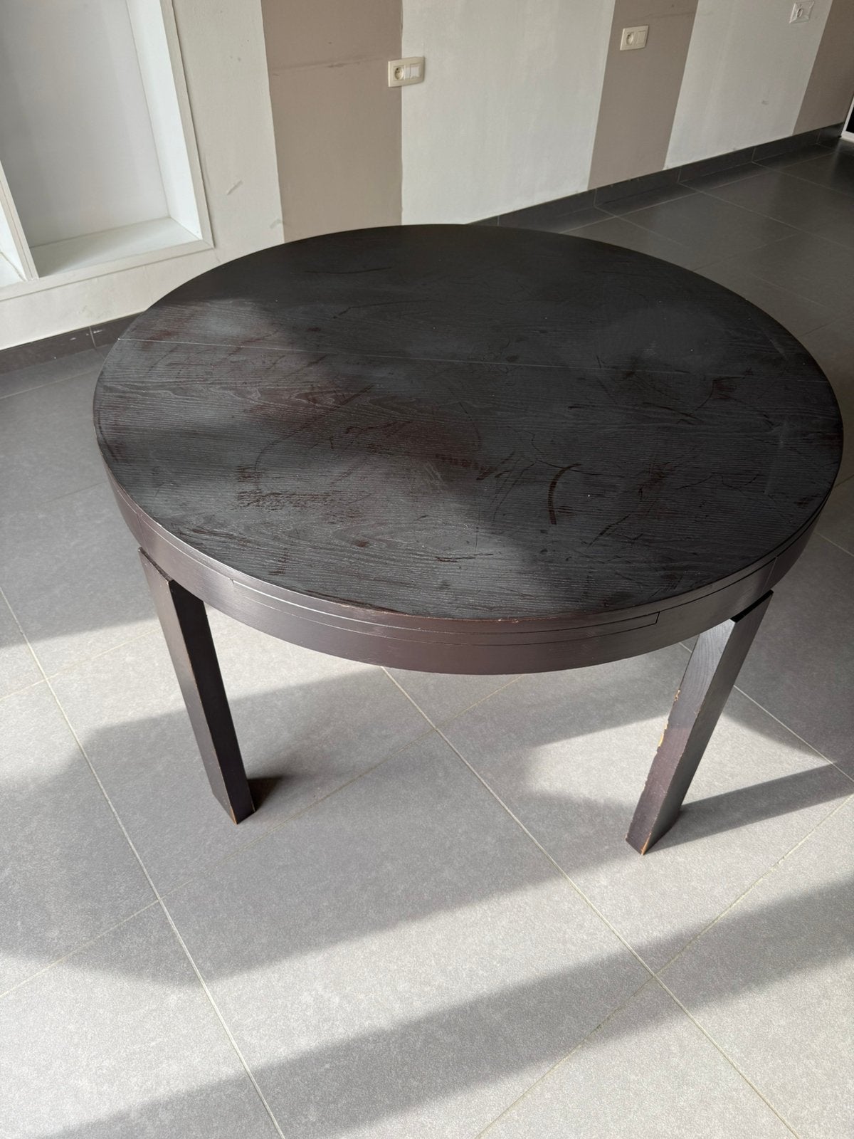 Ronde houten tafel, Enlèvement, Utilisé, Rond
