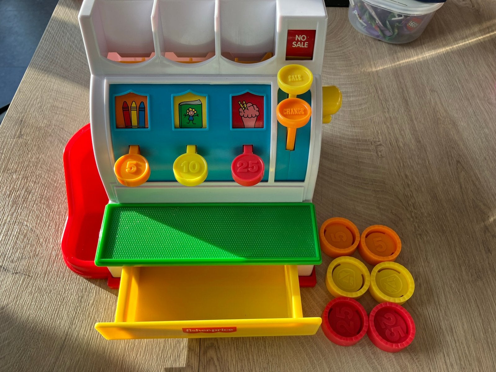 Caisse enregistreuse à jouets Fisher-Price, Enlèvement ou Envoi, Comme neuf, Set de jeu, Sonore