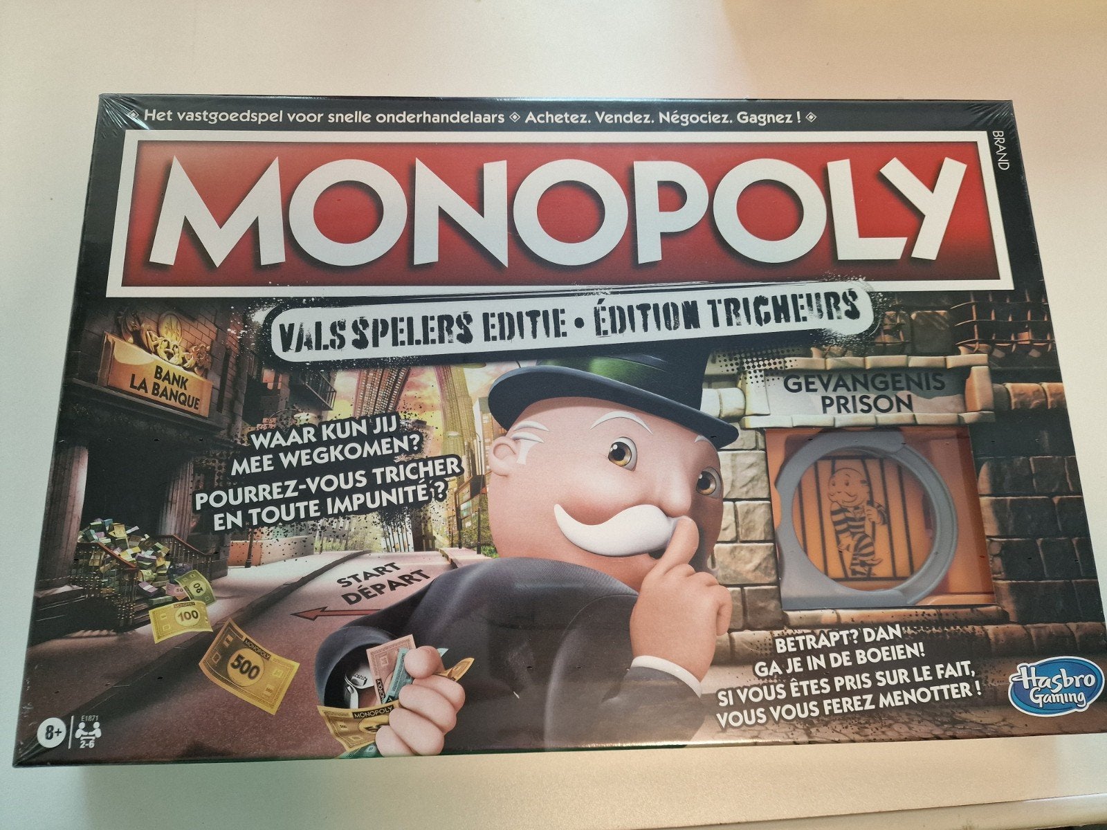 monopoly (valsspelers) nieuw in plastiek, Hobby en Vrije tijd, Een of twee spelers, Ophalen of Verzenden, Nieuw, Hasbro gaming