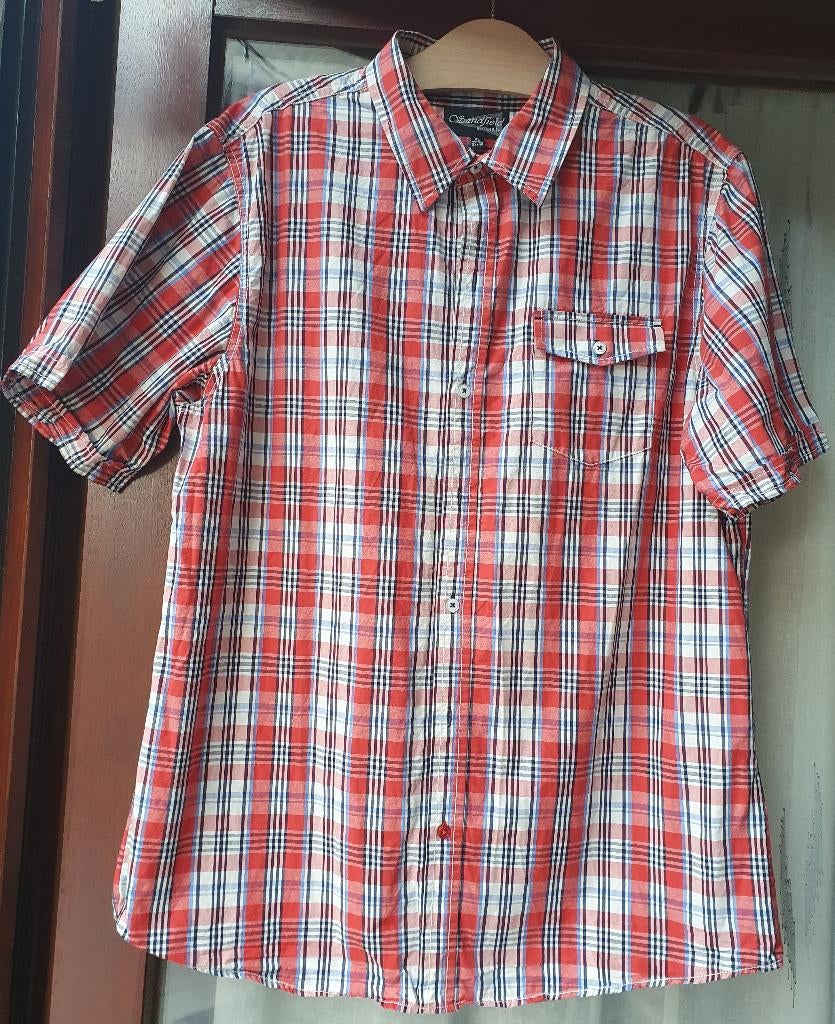 Geruite hemd met korte mouwen van Bel & Bo maat XL, Kleding | Heren, Bel & Bo, Ophalen of Verzenden, Gedragen, Halswijdte 43/44 (XL)