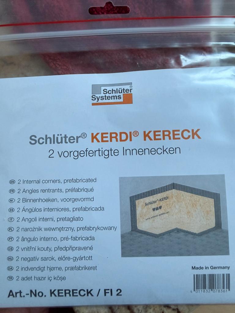 Schlüter Kerdi-Kereck-F binnenhoek FI2 90 graden 2 stuks, Tuin en Terras, Tuinmeubel-accessoires, Ophalen, Nieuw