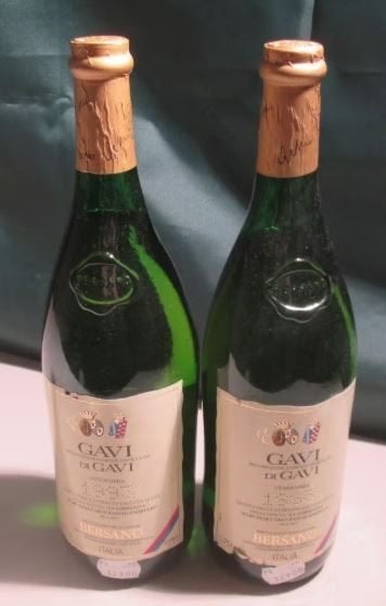 2x Vin blanc Prima - Gavi di Gavi DOCG - Bersano - 1993, Collections, Vins, Enlèvement ou Envoi, Pleine, Comme neuf, Vin blanc