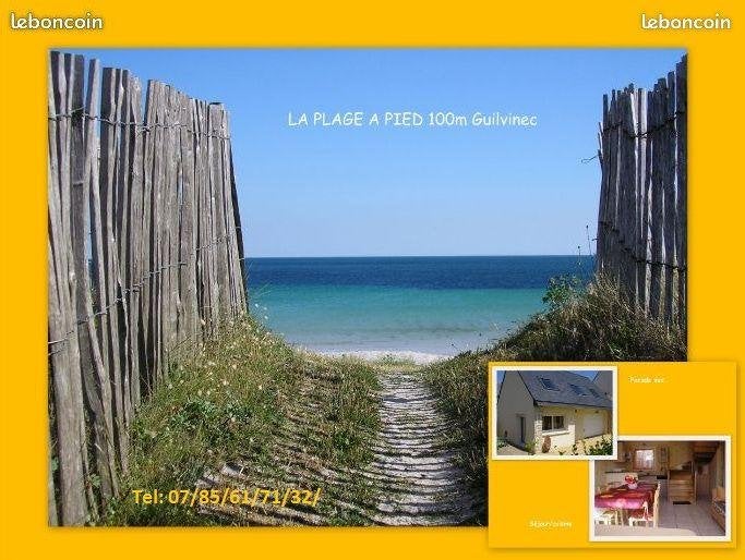 " LA PLAGE A PIED " 100m ~ Guilvinec ~ BRETAGNE, Dorp, Bretagne, Open haard, Eigenaar