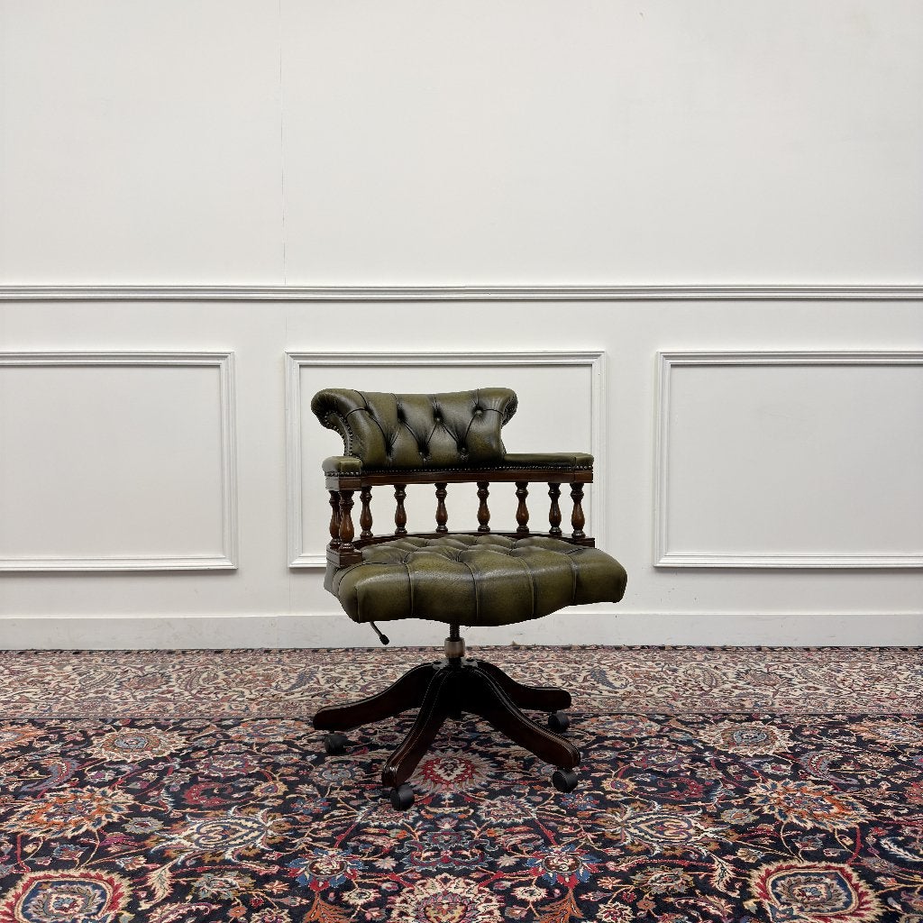 Klassiek Engels Chesterfield Bureaustoel, Ophalen of Verzenden