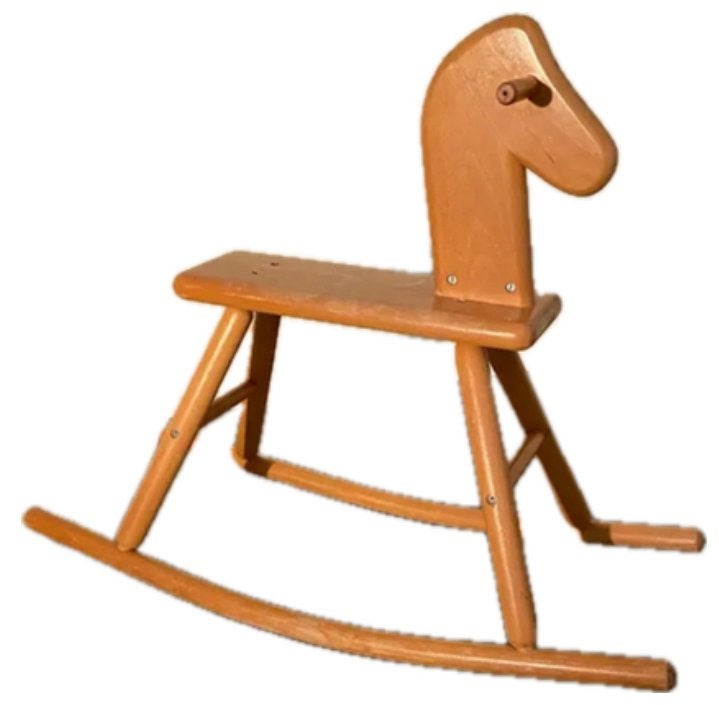 Vintage schommel paardje jaren 80 IKEA beukenhout, Ophalen, Gebruikt