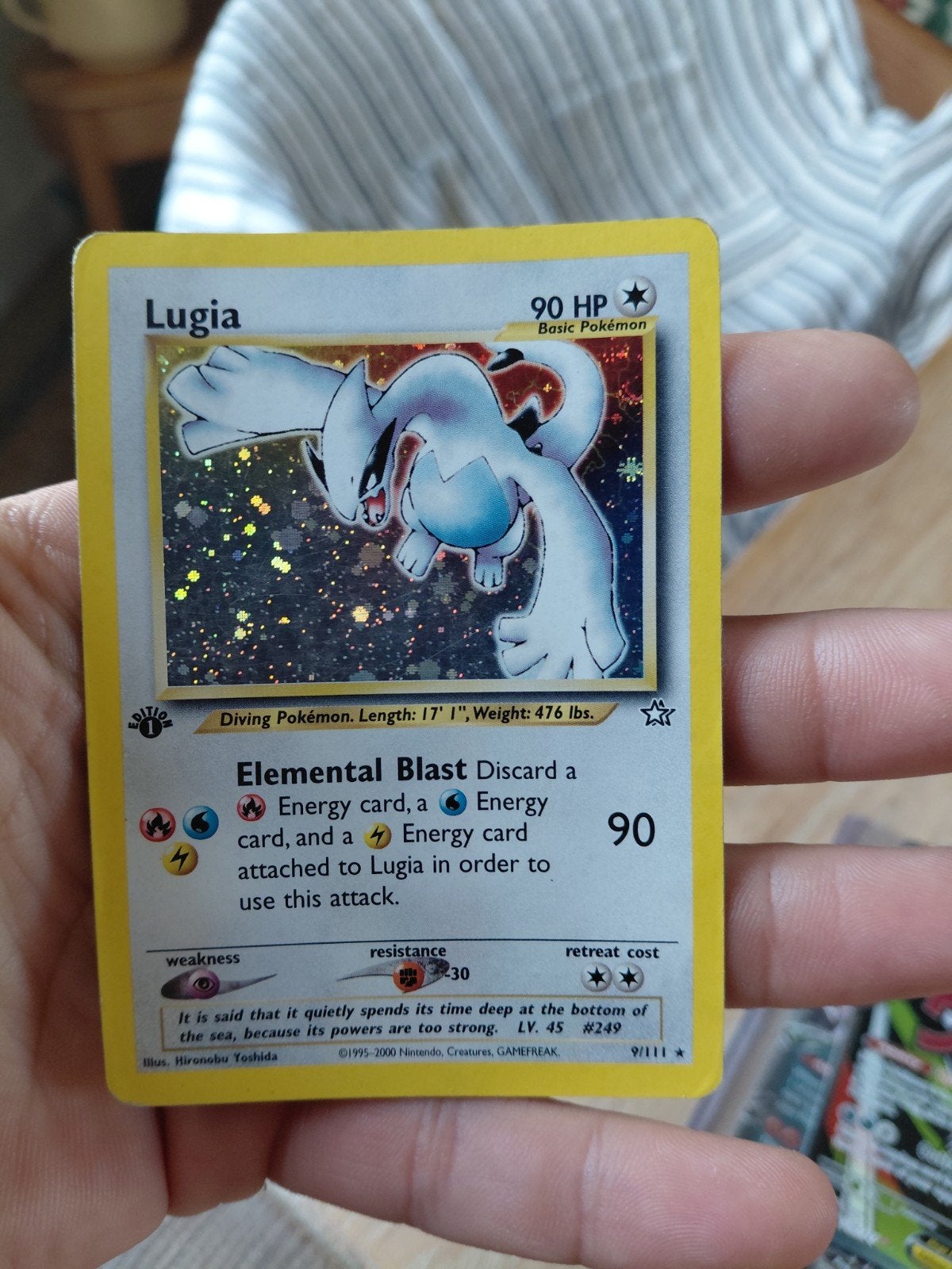 Lugia Neo Genesis 1st edition MP, Enlèvement