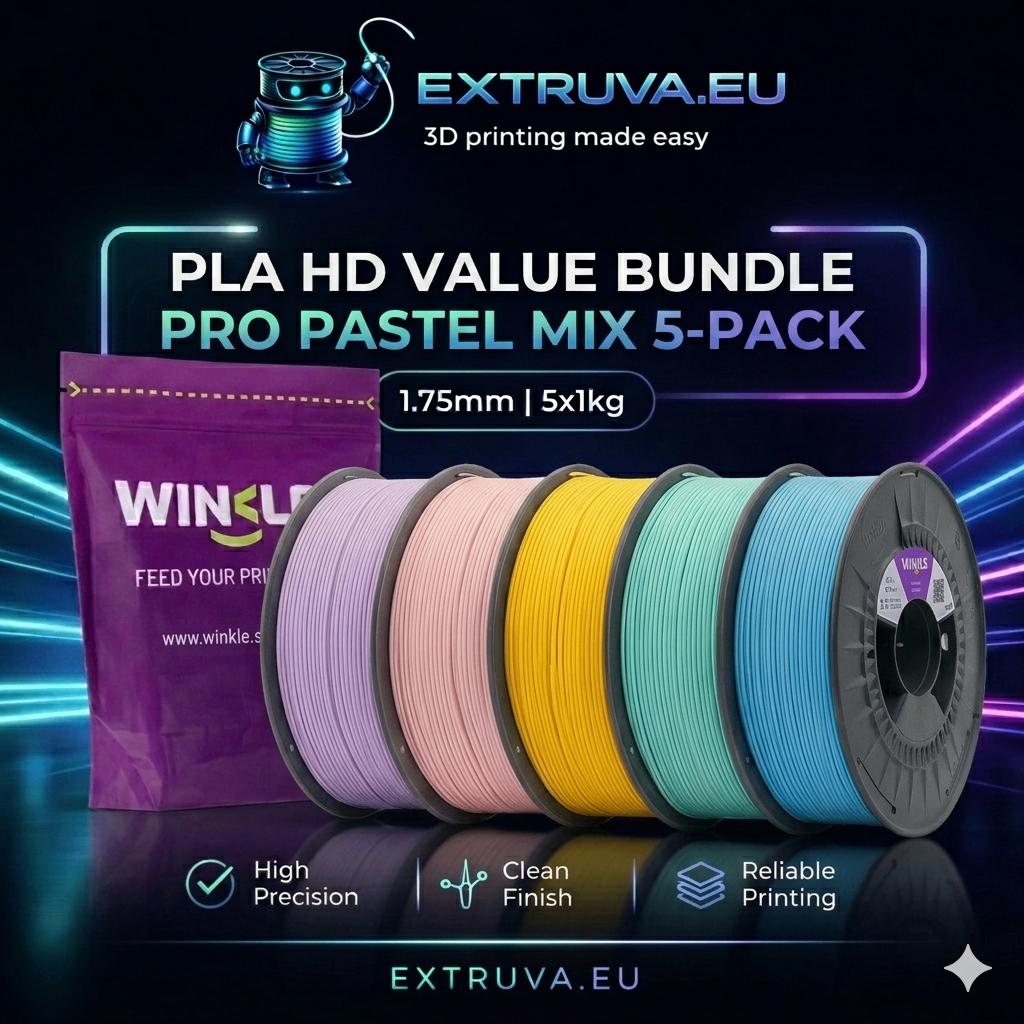 Winkle Pastel HD PLA Bundel 5 x 1kg - Print als een Pro!, Ophalen of Verzenden, Nieuw, Filamentrollen