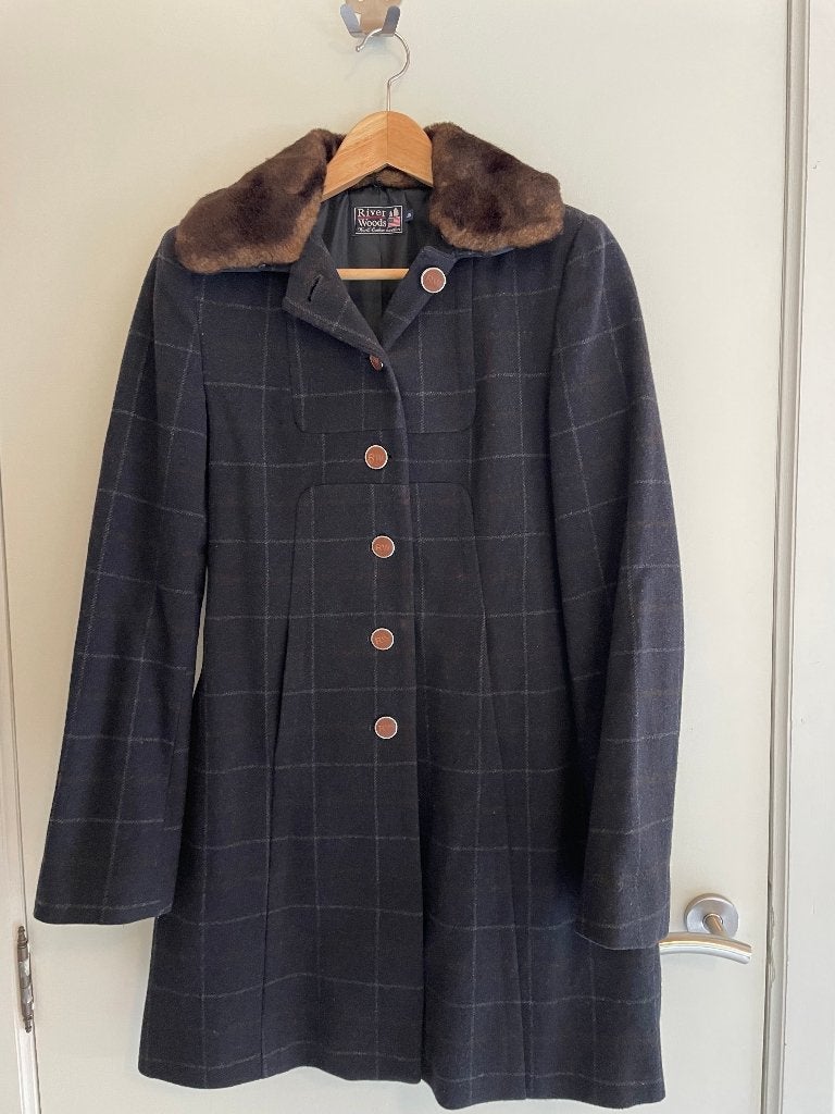 Wollen winterjas River Woods maat 36, Kleding | Dames, Blauw, River Woods, Ophalen of Verzenden, Zo goed als nieuw