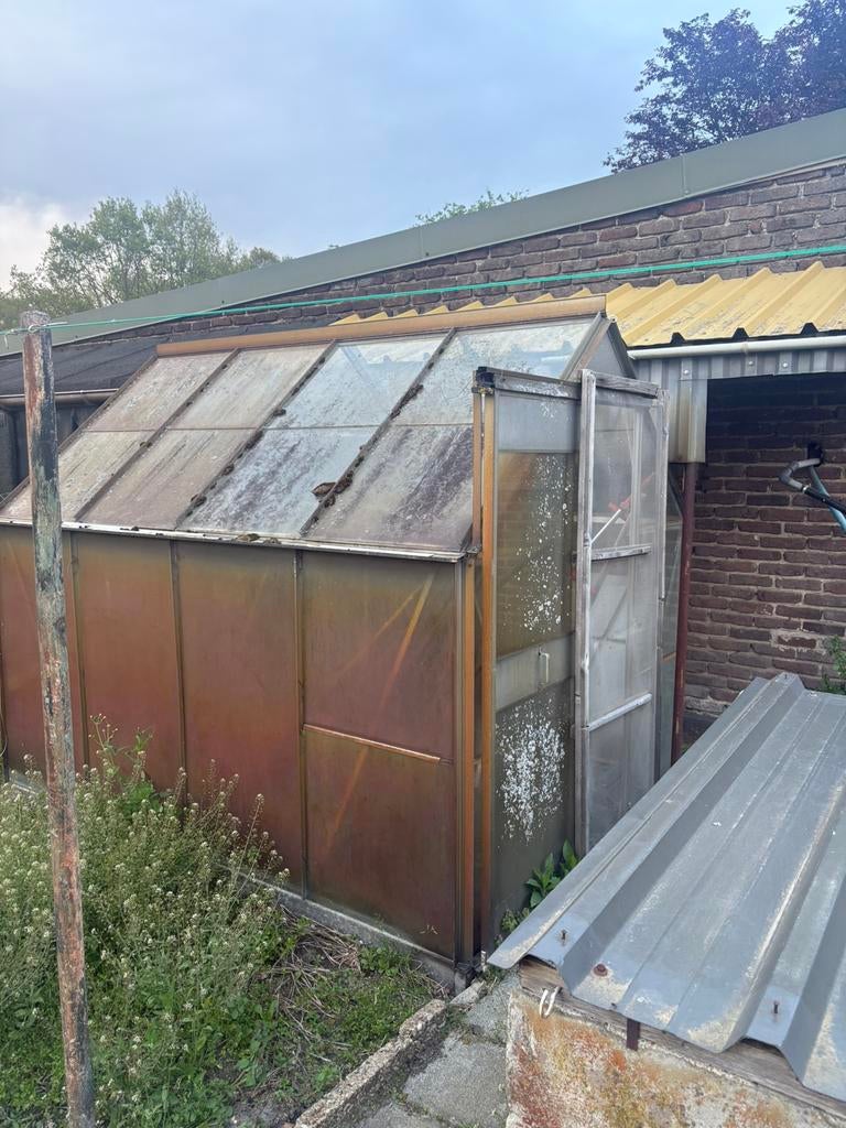 Serre 2.50 op 1.80, Tuin en Terras, Ophalen, Glas, Gebruikt, Aluminium