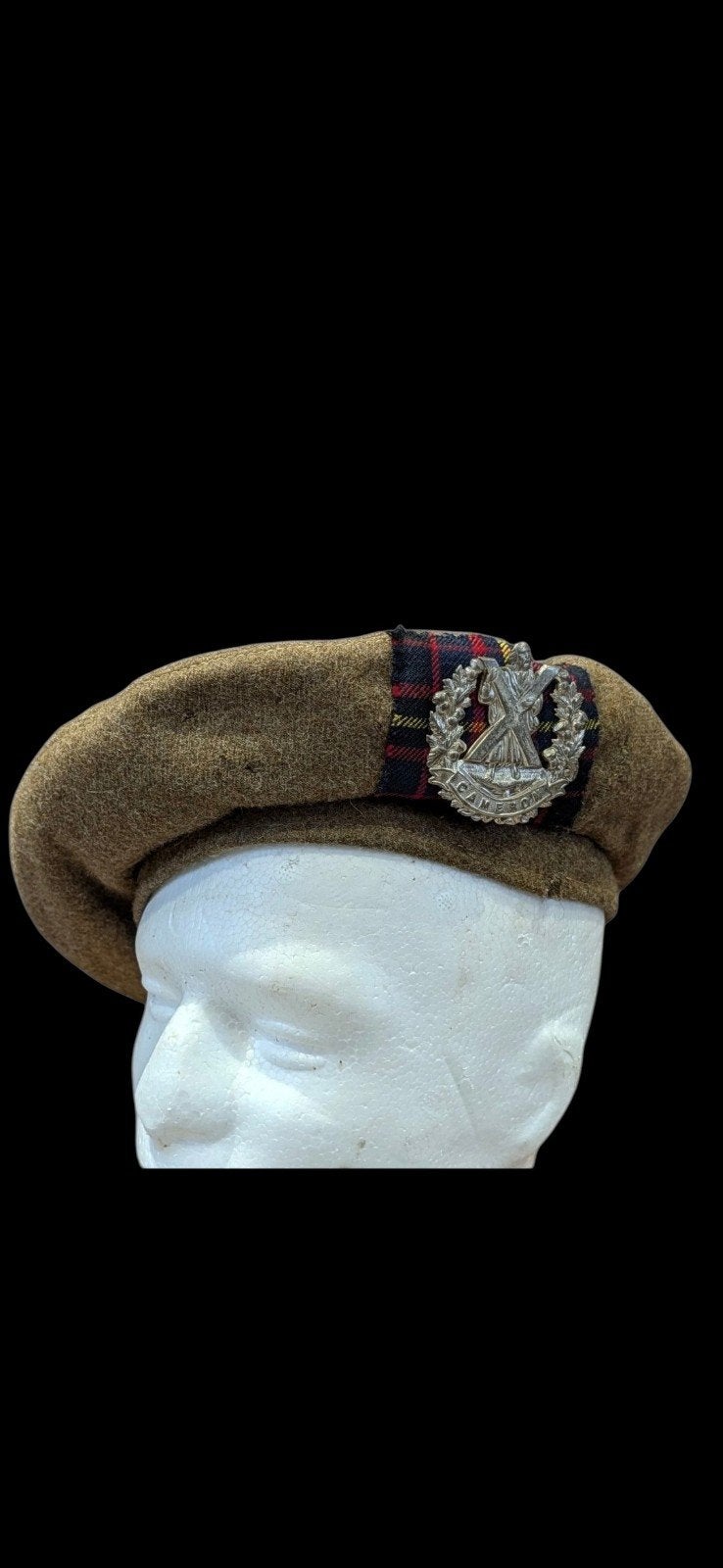 Béret Cameron Highlanders WWII, Collections, Enlèvement ou Envoi, Armée de terre, Casque ou Béret