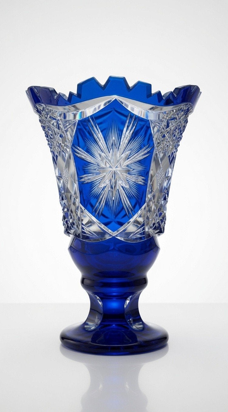 vase cristal bleu cobalt, Enlèvement ou Envoi