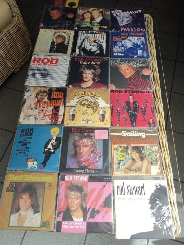Lot de 19 singles de Rod Stewart pour 10 euros !, Enlèvement ou Envoi, Utilisé, Rock et Metal, Autres types