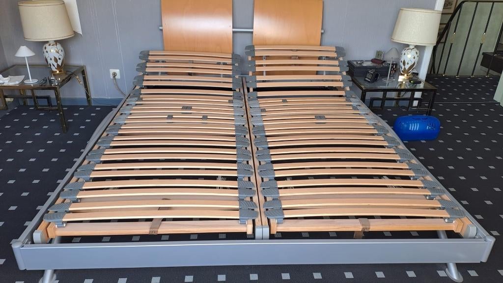2persoonsbed, Huis en Inrichting, Ophalen, Bruin, Tweepersoons, 200 cm