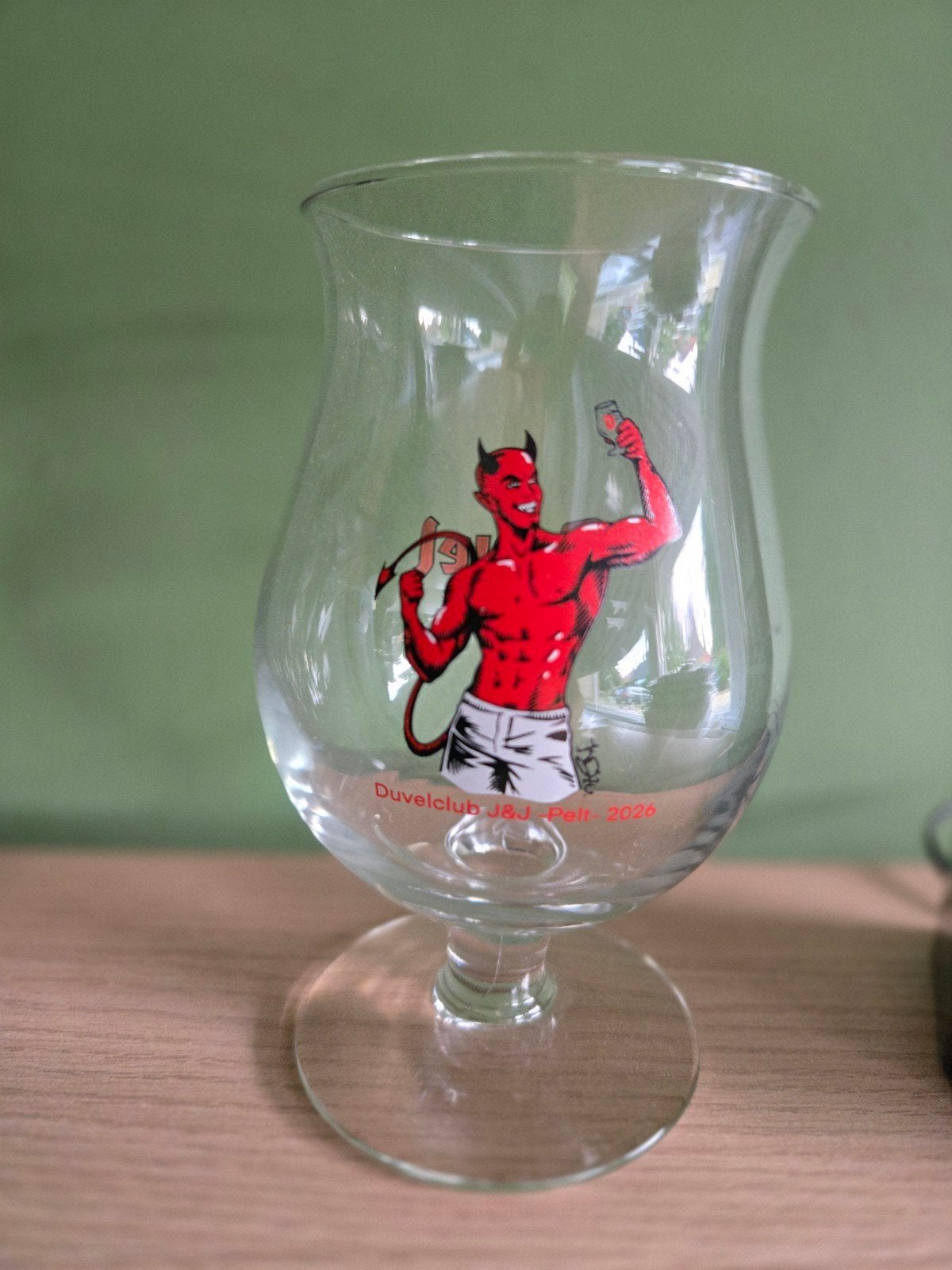 Duvel glas duvelclub Pelt, Ophalen of Verzenden, Duvel