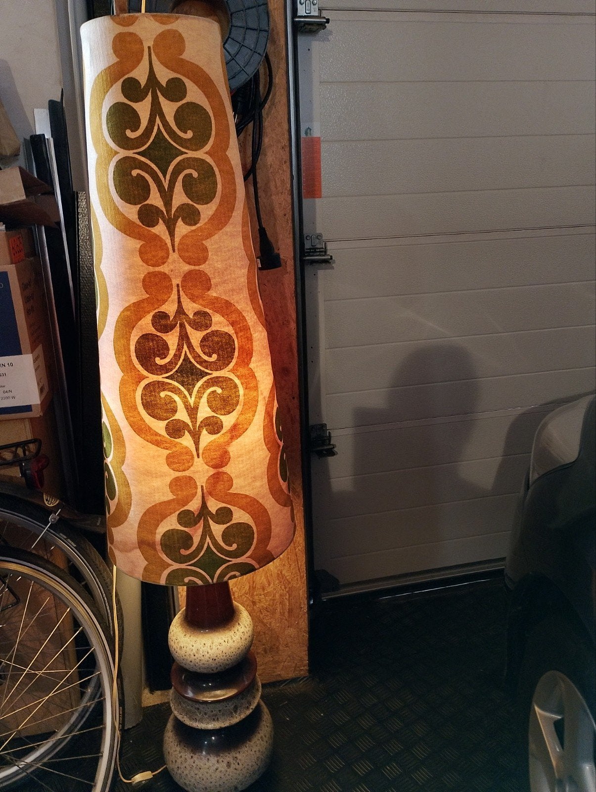 Retro/ Vintage - Keramieken vloerlamp, Ophalen