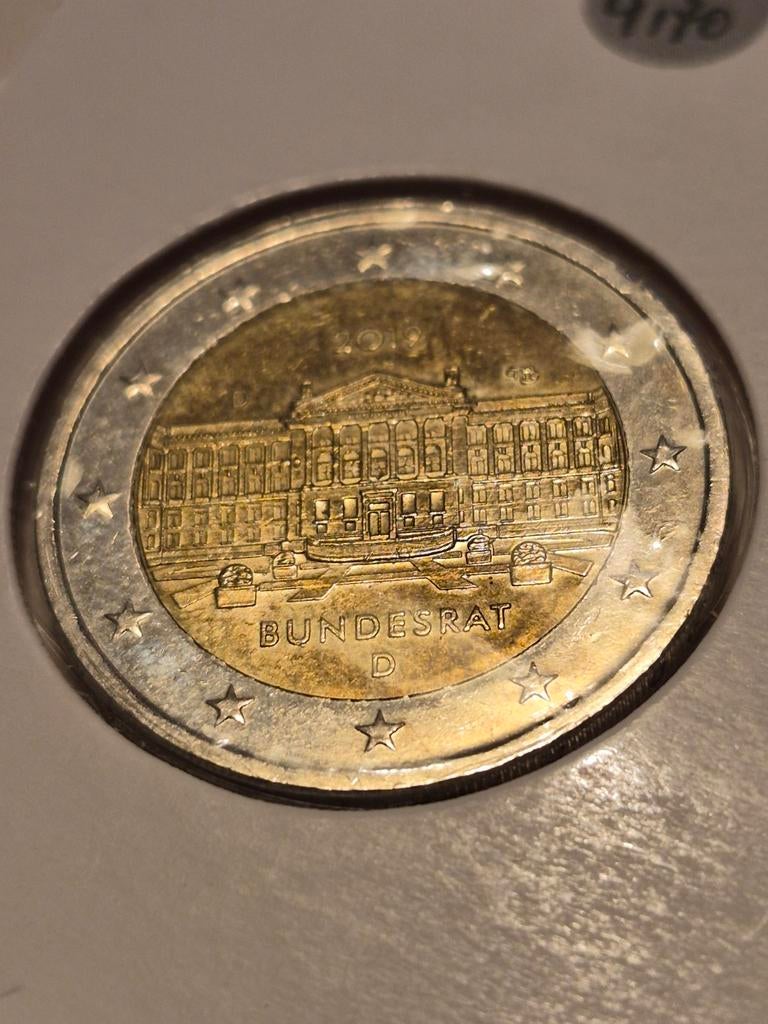 Herdenkingsmunt 2€ Duitsland 2019 D pr, Ophalen, Duitsland, 2 euro, Losse munt