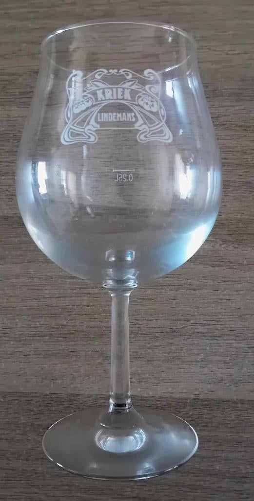 Kriek Lindemans glas, Collections, Marques de bière, Neuf, Verre ou Verres, Enlèvement