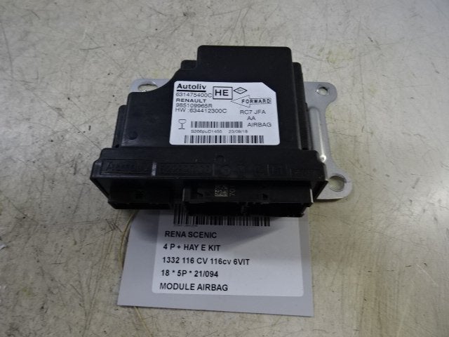 BOITIER AIRBAG Renault Grand Scénic IV (RFAR) (631475400C), Utilisé, Renault