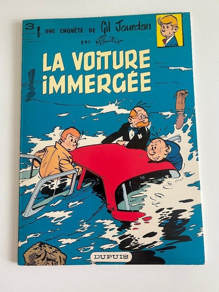 BD Gil Jourdan La voiture immergée, Eén stripboek, Ophalen of Verzenden, M. Tillieux, Gelezen