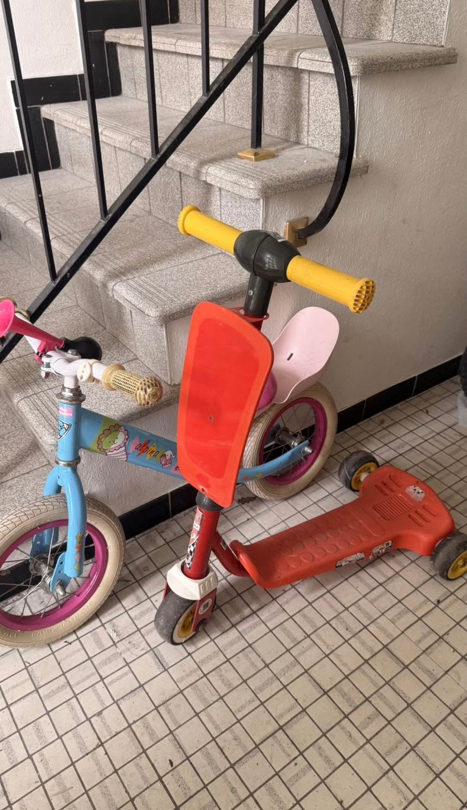 Loopfiets + step GRATIS, Fietsen en Brommers, Steps, Ophalen, Gebruikt