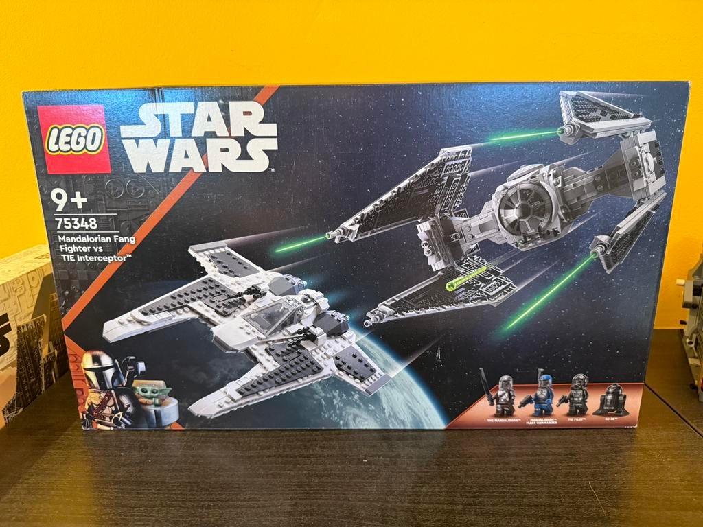 Lego 75348 Mandalorian Fang Fighter vs TIE Interceptor, Kinderen en Baby's, Star Wars, Lego, Nieuw, Ophalen of Verzenden