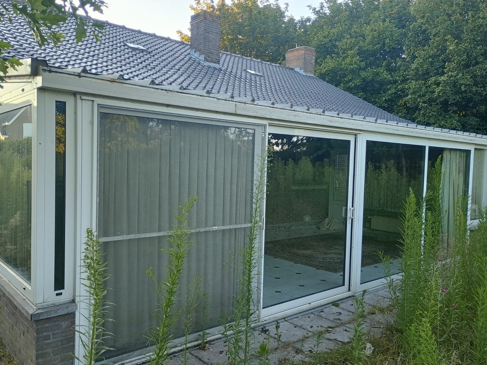 gratis ramen en verandastructuur aluminium, Doe-het-zelf en Bouw, Ophalen, Gebruikt, Aluminium
