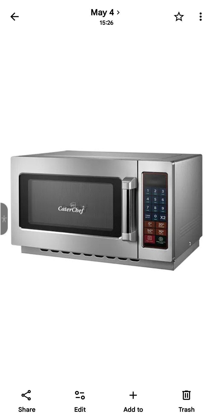 Carterchef microwave, Electroménager, Fours, Enlèvement ou Envoi
