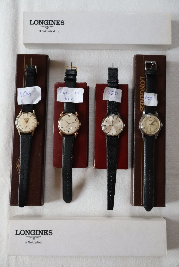 Montres vintages Longines, Handtassen en Accessoires, Horloges | Antiek, Staal, Met bandje, Polshorloge, Ophalen of Verzenden