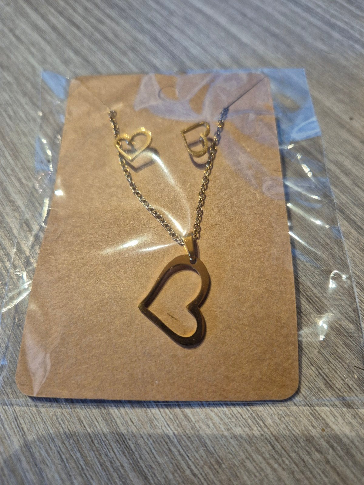Oorbellen met bijpassende ketting, Envoi, Or, Or