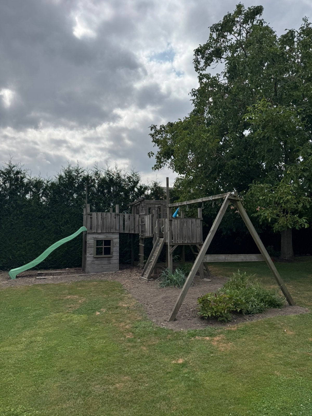 Houten speeltuin, Kinderen en Baby's, Ophalen, Gebruikt, Schommel