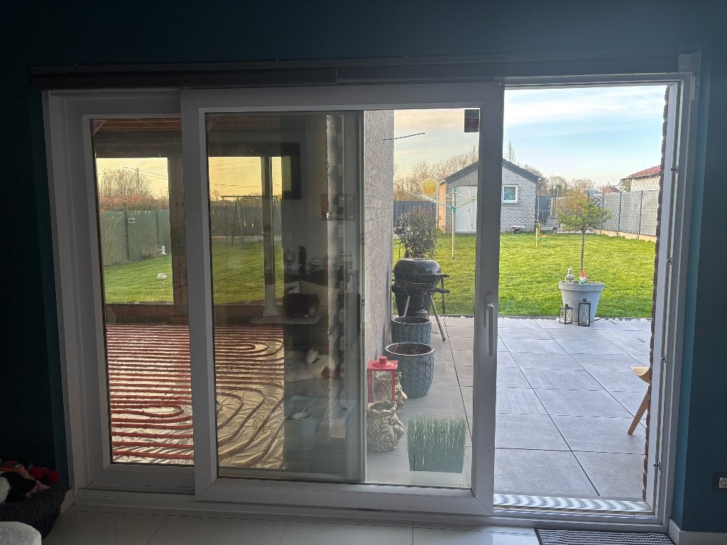 Glazen schuifdeurkozijn, Doe-het-zelf en Bouw, Glas en Ramen, Ophalen, Gevelraam of Ruit, Gebruikt, 160 cm of meer