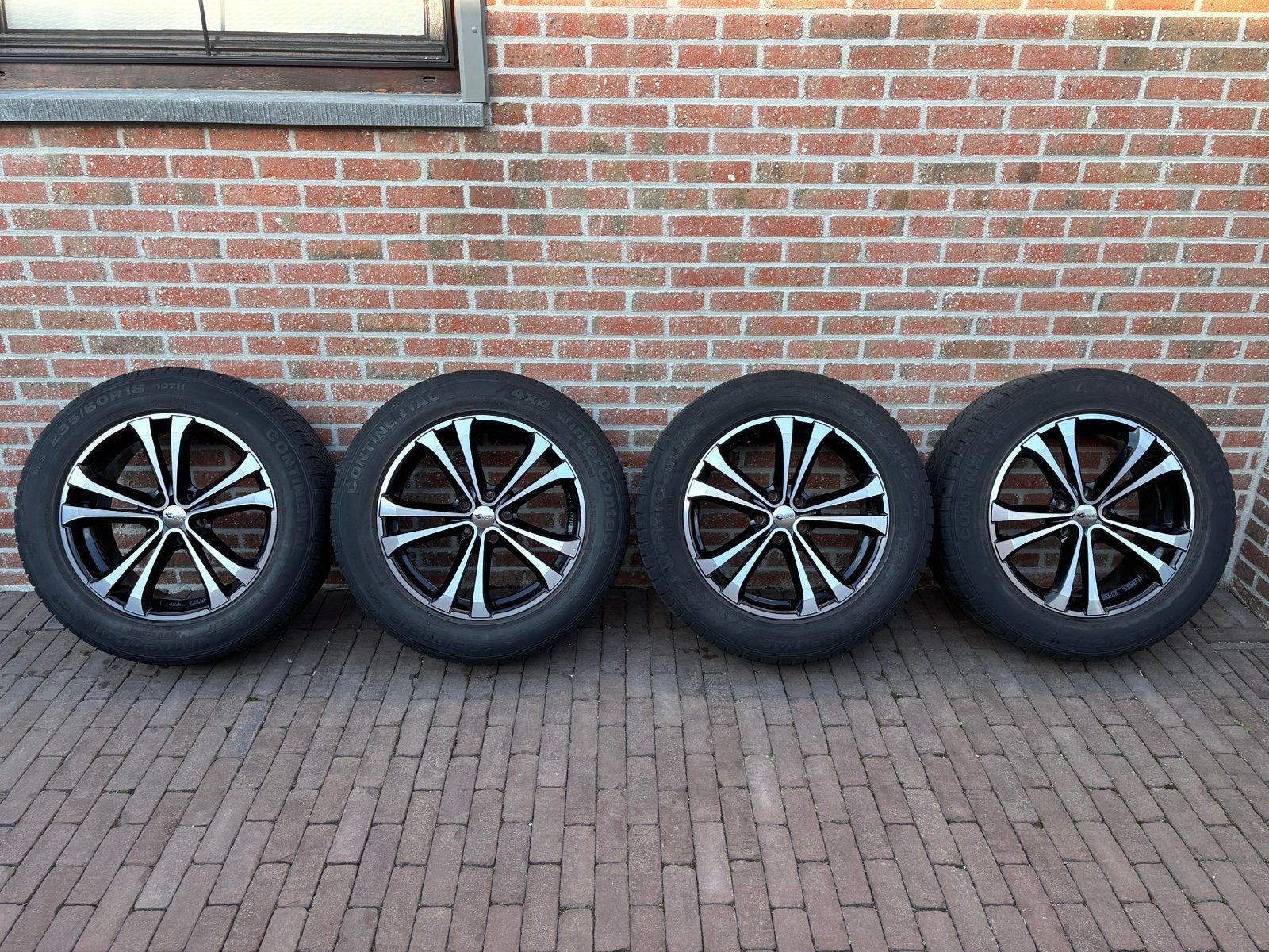 18 inch Brock aluminium velgen met winterbanden, Autos : Pièces & Accessoires, Pneus & Jantes, Pneus hiver, Enlèvement, Autre