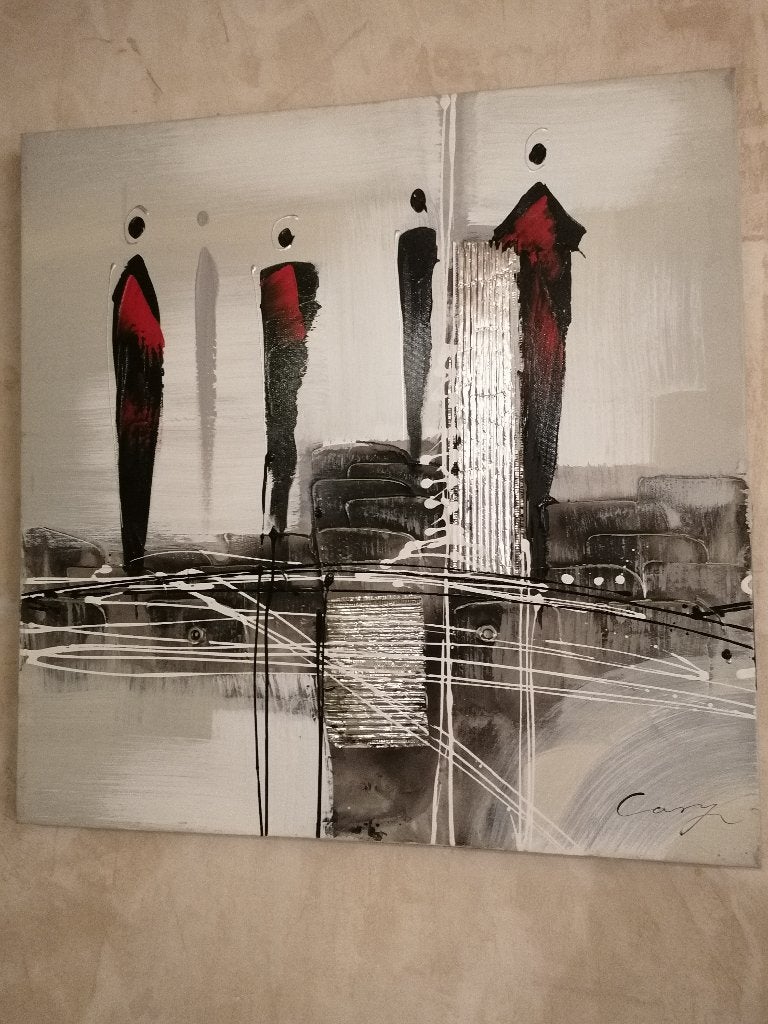 modern abstract schilderij gesigneerd door 'Cary, Antiek en Kunst, Kunst | Schilderijen | Abstract, Ophalen