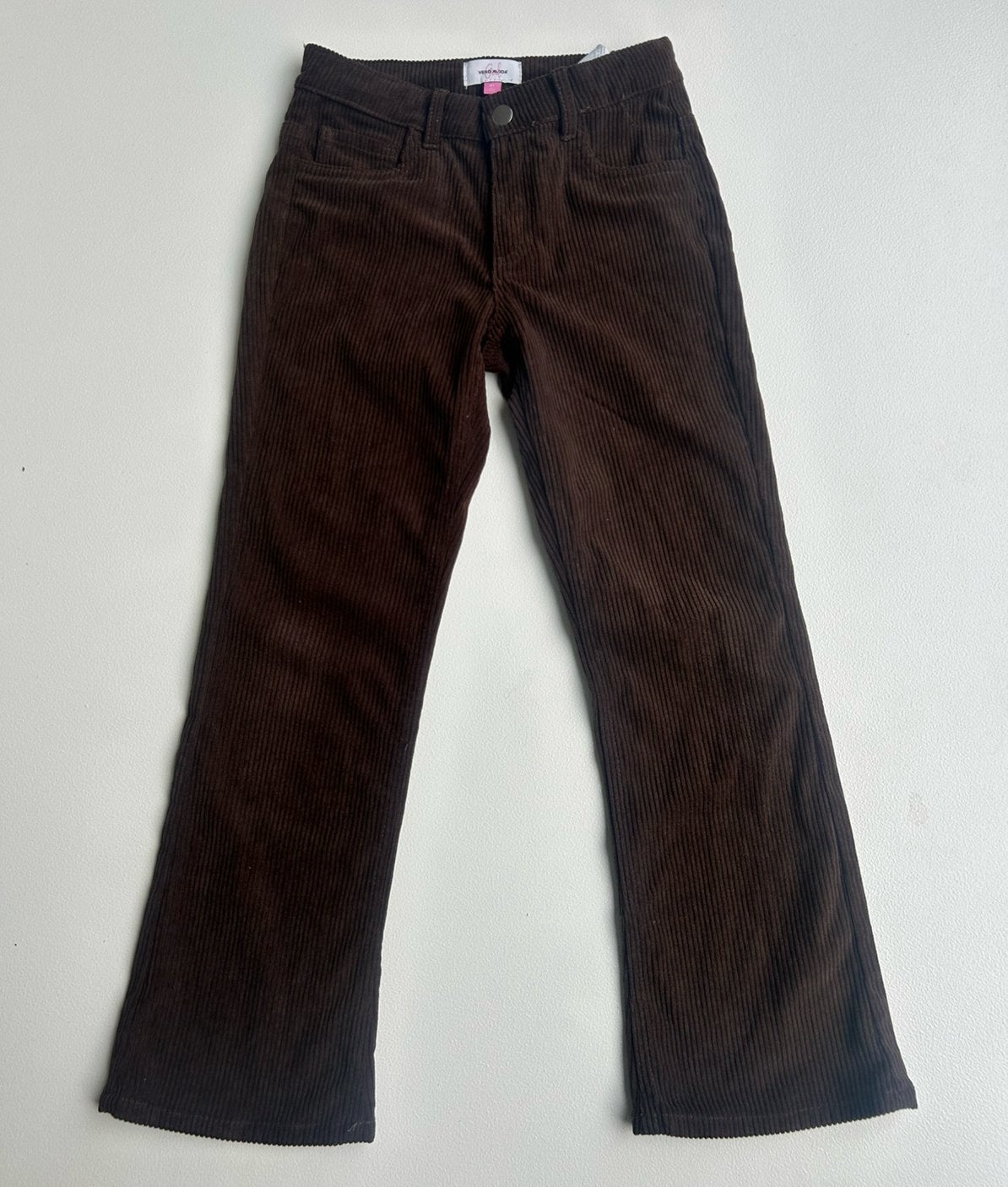Bruine ribfluwelen broek meisje - 8 jaar, Ophalen of Verzenden, Zo goed als nieuw, Meisje, Broek