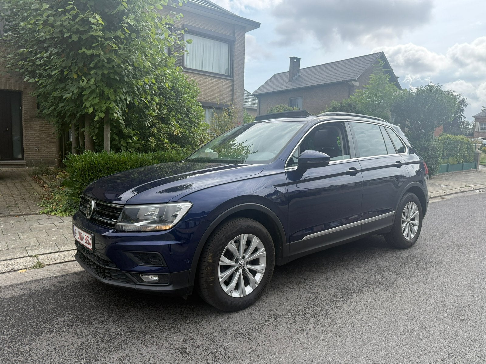Volkswagen Tiguan 2.0 TDI euro6b 2019, Auto's, Voorwielaandrijving, 4 cilinders, Blauw, Verwarmde buitenspiegels