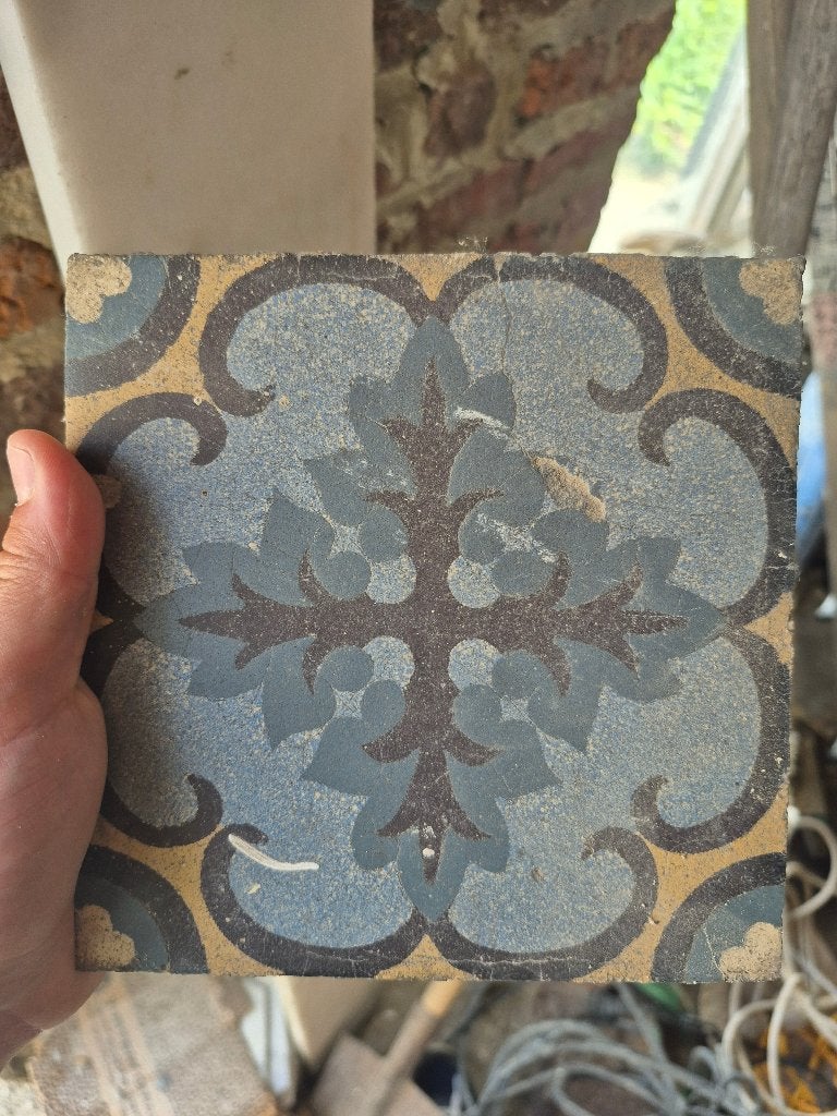Véritable carreaux de ciment, Bricolage & Construction, Moins de 20 cm, Carrelage de sol, Enlèvement, Utilisé