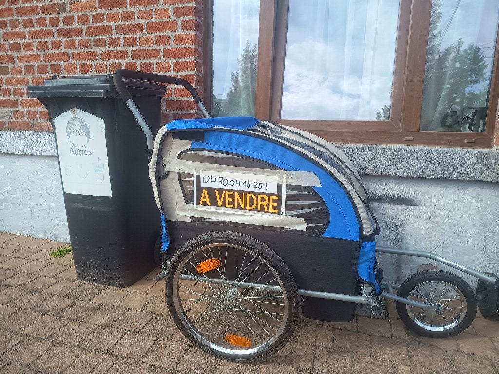 Remorque vélo, Vélos & Vélomoteurs, Enlèvement, Comme neuf, Remorque pour enfant, Hamax