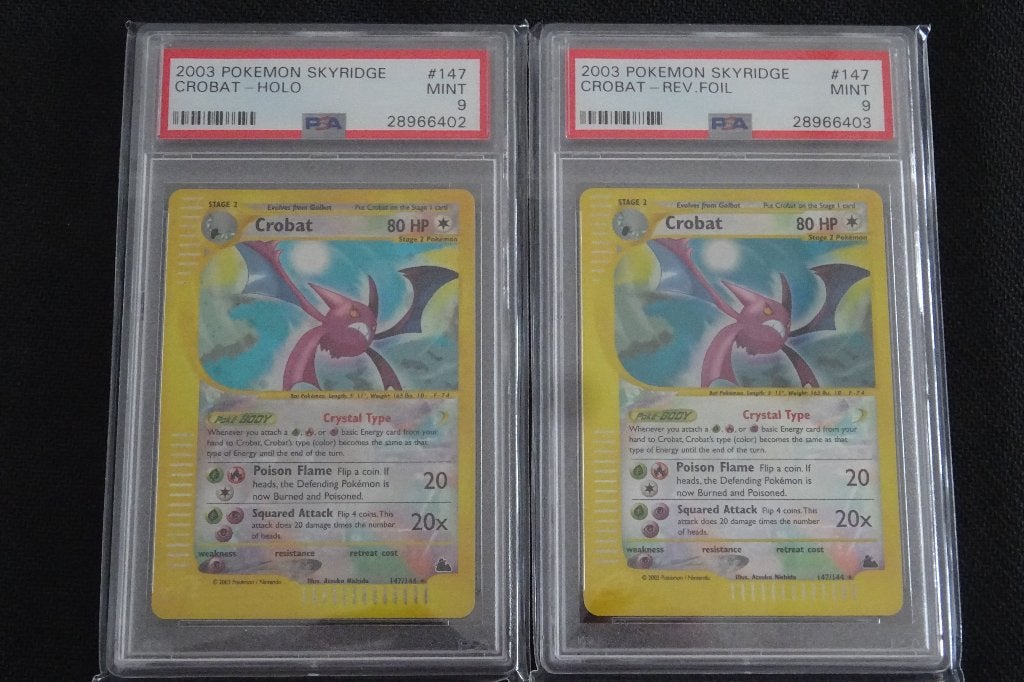 Pokemon Grobat Holo & Foil Skyridge Crystal e-Reader PSA 9/9, Ophalen of Verzenden, Nieuw, Losse kaart, Foil